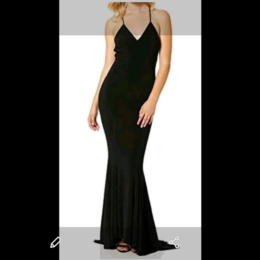 New Norma Kamali Women's Low Back Slip Mermaid Fishtail Gown Size M /38